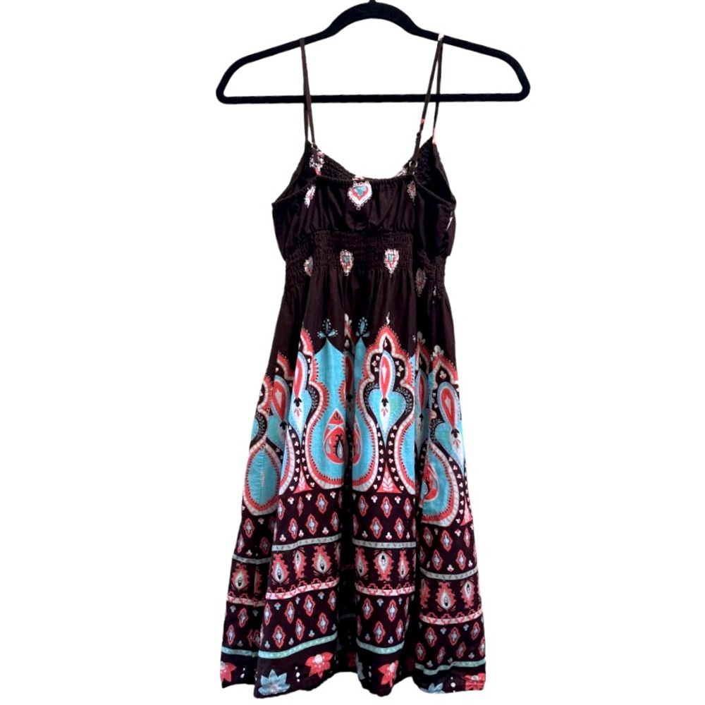 No Boundaries Boho Brown Cami Dress Size Small - Picture 2 of 3